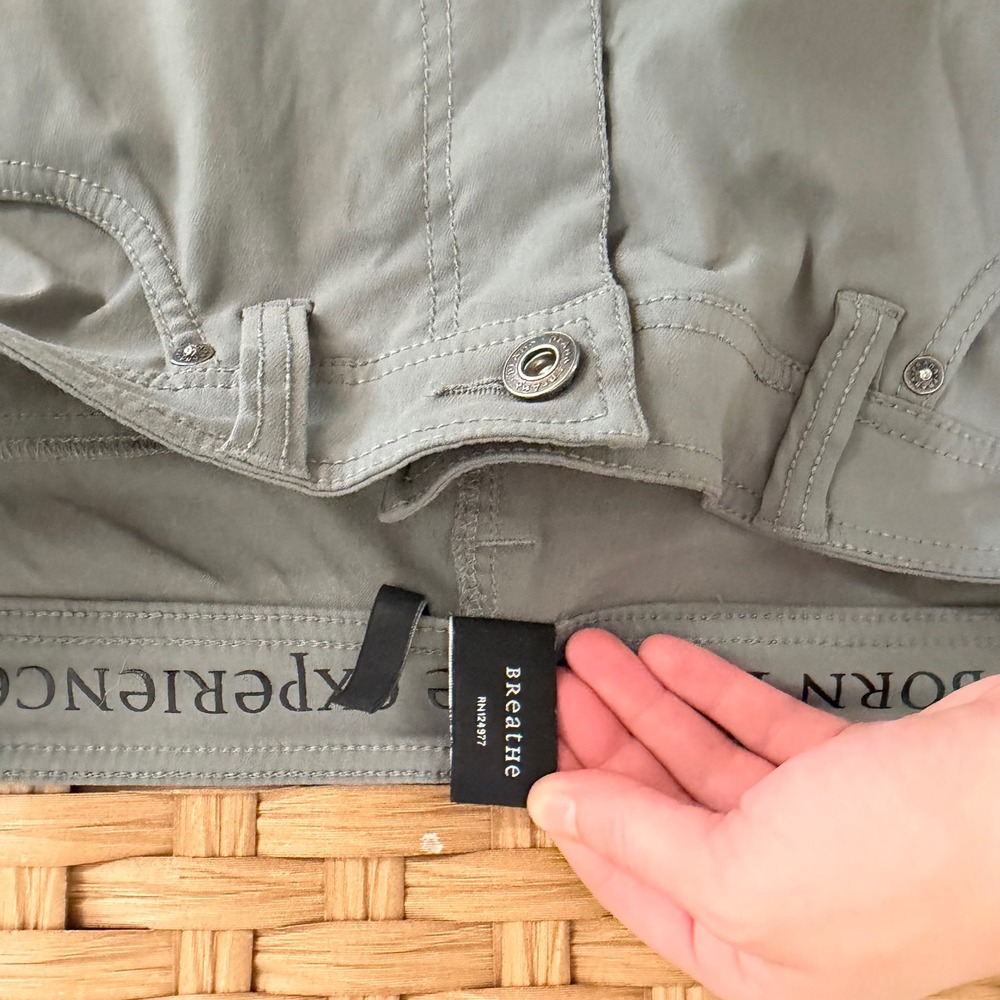 Prana Brion Slim Fit Grey Breathe Performance Hiking Pants Mens 34x32 - Picture 4 of 9